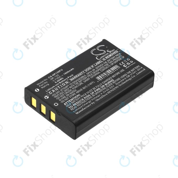 Baterie pro Toshiba Camileo H30, FujiFilm NP-120, 1800mAh, Li-Ion, 3.7V, PX1657, HQ