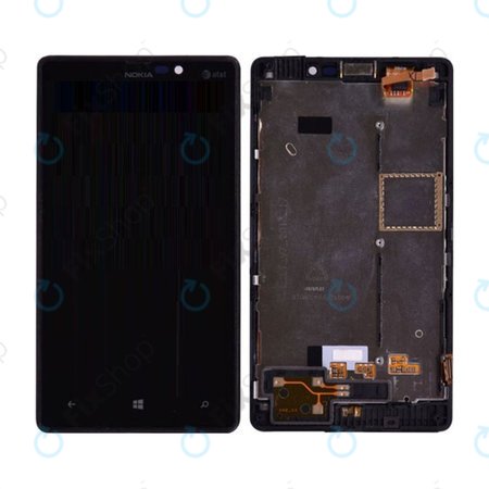 Nokia Lumia 820 - LCD Displej + Dotykové Sklo + Rám (Black) TFT