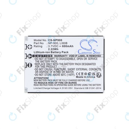 Baterie pro Agfa, Aosta, Avant, Benq, Minolta, Olympus, Polaroid, 600mAh, Li-Ion, 3.7V, Li-80B, HQ