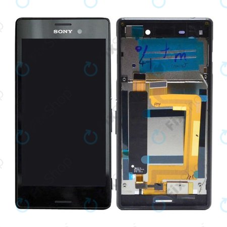 Sony Xperia M4 Aqua Dual E2333 - LCD Displej + Dotykové Sklo + Rám (Black) - 124TUL0015A, 124TUL0011A Genuine Service Pack