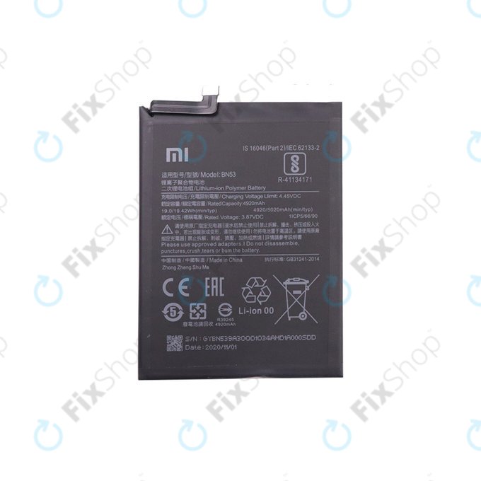 Xiaomi Redmi Note 9 Pro - Baterie BN53 5020mAh - 46020000181G Genuine Service Pack