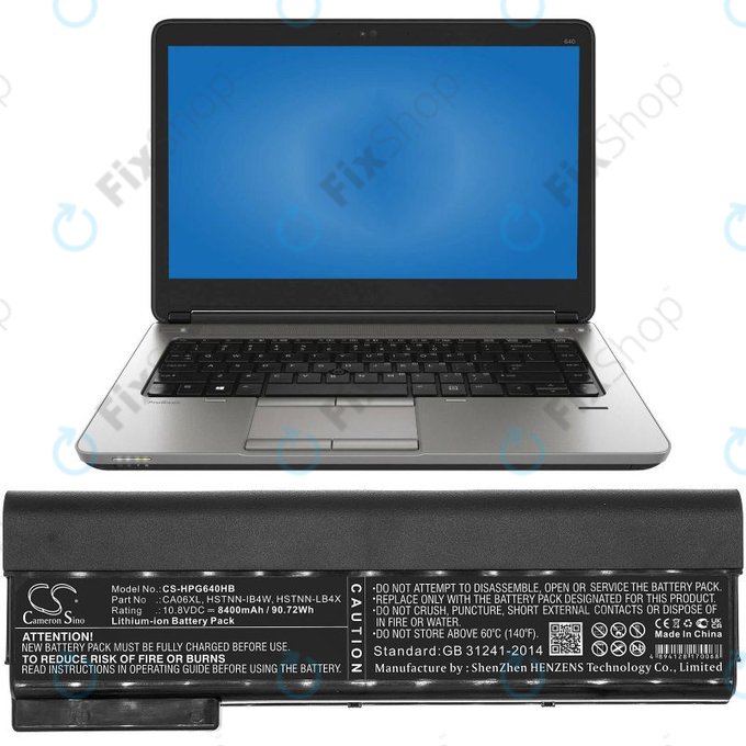 Baterie pro HP ProBook 640 G1, 650 G1, 655 G1, 645 G1, 8400mAh, Li-Ion, 10.8V, CA06XL, HQ