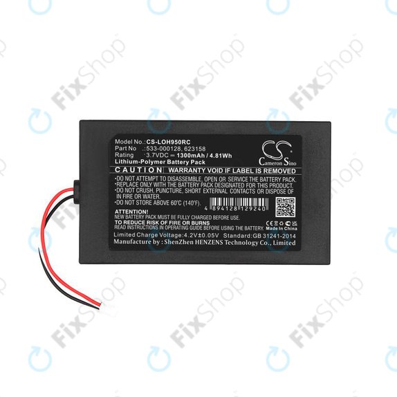 Baterie pro Logitech Harmony 9, 1300mAh, Li-Pol, 3.7V, 533-000128, HQ
