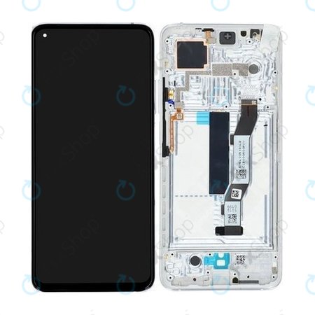 Xiaomi Mi 10T 5G, Mi 10T Pro 5G - LCD Displej + Dotykové Sklo + Rám (Lunar Silver) - 5600040J3S00 Genuine Service Pack