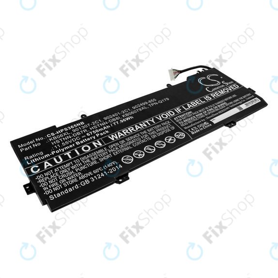 Baterie pro HP Spectre X360 15, 6750mAh, Li-Pol, 11.55V, KB06XL, HQ