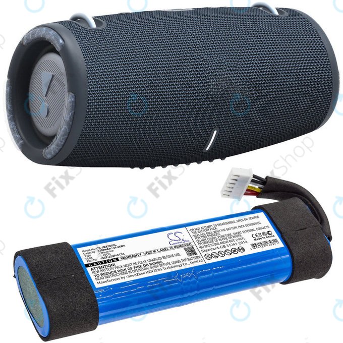 Baterie pro JBL Xtreme 3, 5200mAh, Li-Ion, 7.4V, GSP-2S2P-XT3A, HQ