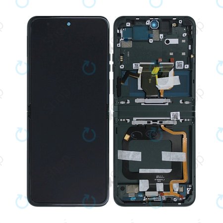 Motorola Razr 40 - LCD Displej + Dotykové Sklo + Rám (Sage Green) - 5D68C22834 Genuine Service Pack