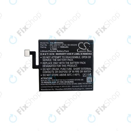 Baterie pro Amazon Kindle Paperwhite 4 (2018), 1500mAh, Li-Pol, 3.8V, ST22, HQ