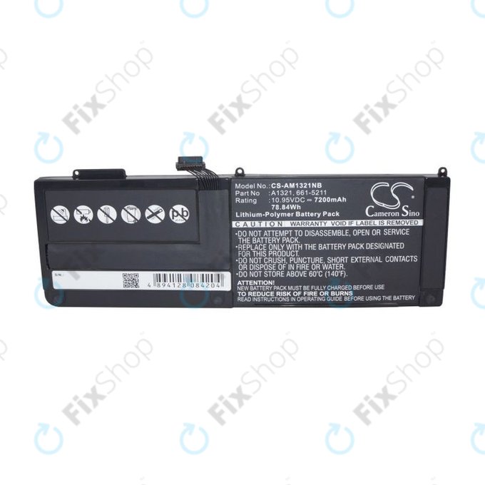 Apple MacBook Pro 15" A1286 (Mid 2009 - Mid 2010) - Baterie A1321 7200mAh HQ