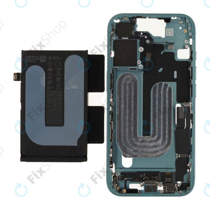 Střední Rám s Baterií pro iPhone 16 | Green | ZD076-00683 | Genuine Apple