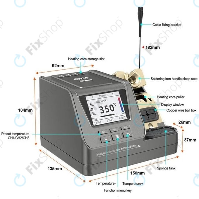 GVM H3 - Smart Pájecí Stanice 3v1