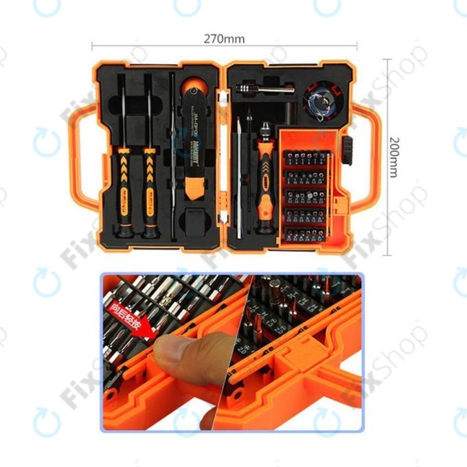 Jakemy JM-8139 - Sada Servisního Nářadí pro Servis Elektroniky v Profi Kufříku 45v1