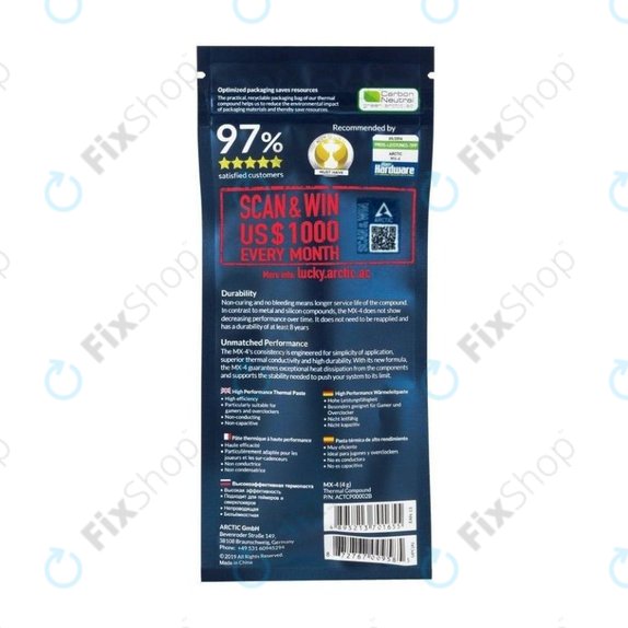Arctic MX-4 2019 Thermal Compound - Teplovodivá Pasta (4g)