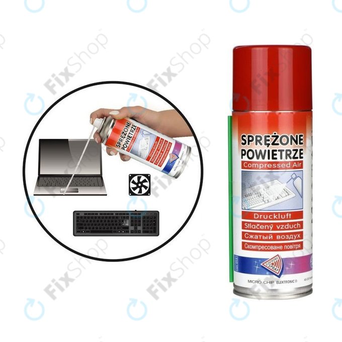 Micro Chip Electronic - Stlačený Vzduch na Čištění Elektroniky - 600ml