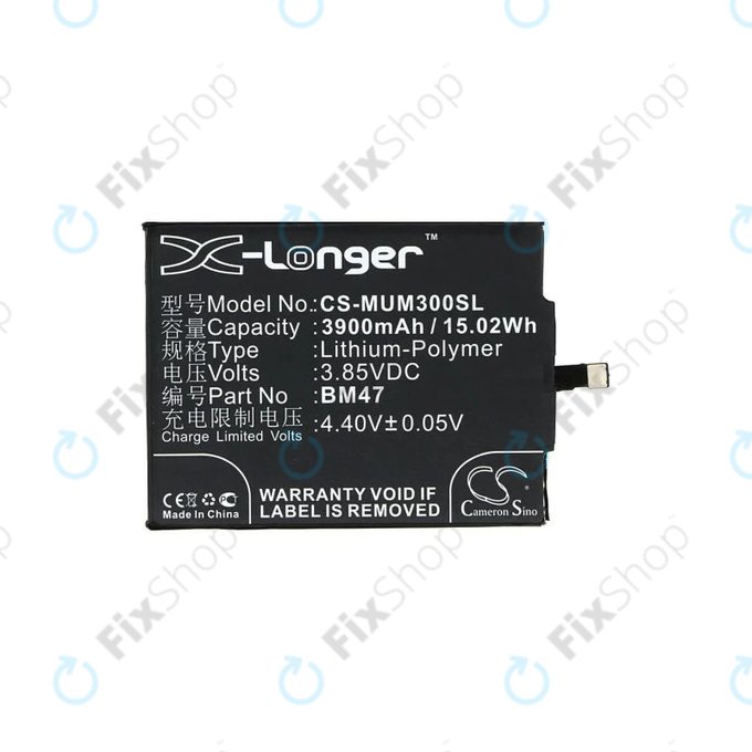 Xiaomi Redmi 3, 3S, 3 Pro, 4X - Baterie BM47 3900mAh HQ