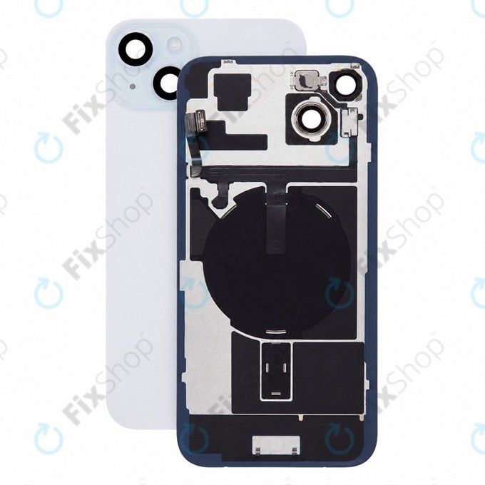 Sklo zadního housingu pro iPhone 15 Plus, Black, Pulled A