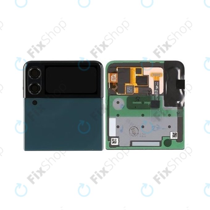 Samsung Galaxy Z Flip 3 F711B - LCD Displej + Dotykové Sklo + Rám (Vnější) (Green) - GH97-26773A Genuine Service Pack