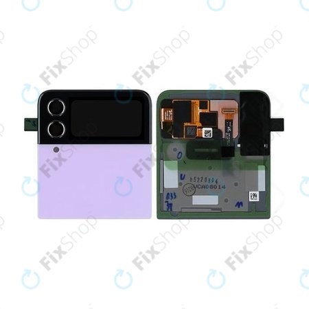 Samsung Galaxy Z Flip 4 F721B - LCD Displej + Dotykové Sklo + Rám (Vnější) (Bora Purple) - GH97-27947B Genuine Service Pack