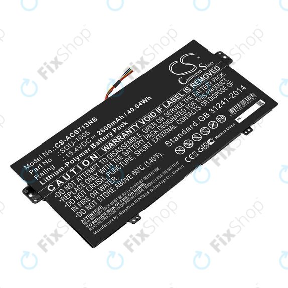 Baterie pro Acer SF713-51, 2600mAh, Li-Pol, 15.4V, SQU-1605, HQ