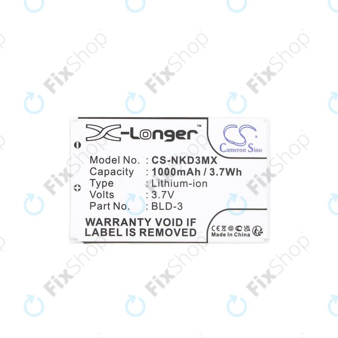 Baterie pro Nokia 7250i, 6610, 6585, 6560, 6200, 6220, 1000mAh, Li-Ion, 3.7V, BLD-3, HQ