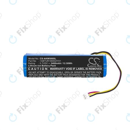 Baterie pro Akai 5000 Solo, Ewi 5000, 3400mAh, Li-Ion, 3.7V, 1ABTUR18650ZY01, HQ
