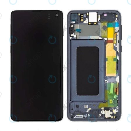 Samsung Galaxy S10e G970F - LCD Displej + Dotykové Sklo + Rám (Prism Black) - GH82-18852A, GH82-18836A Genuine Service Pack