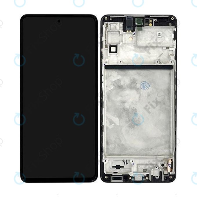 Samsung Galaxy M53 5G M536B - LCD Displej + Dotykové Sklo + Rám (Black) TFT