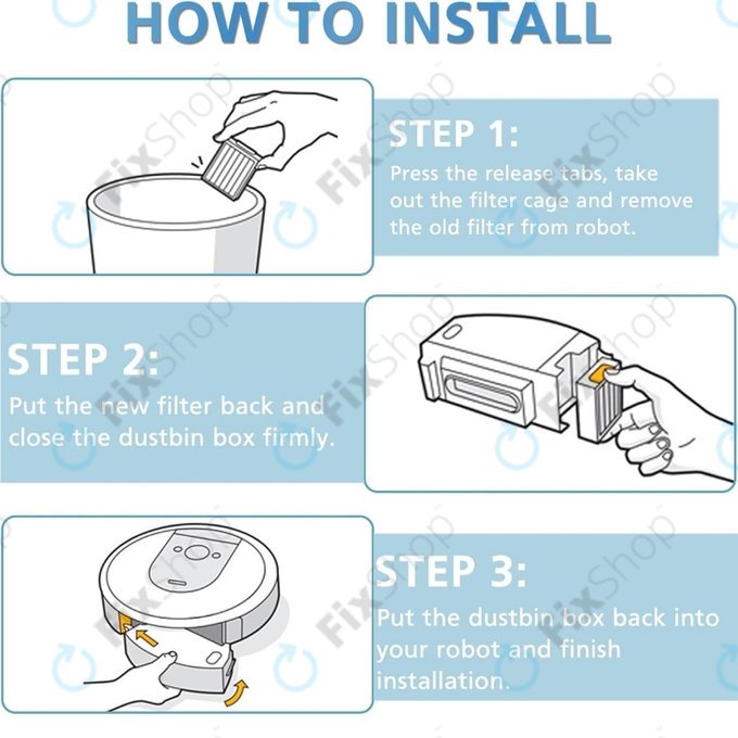iRobot Roomba e-series, i-series, j-series - HEPA Filtr (3ks)