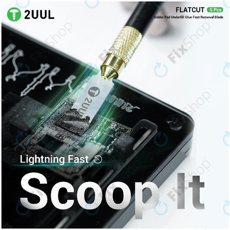 Čepele na odstraňování underfill lepidla, plochý řez, 2UUL DA28, 5ks/balení