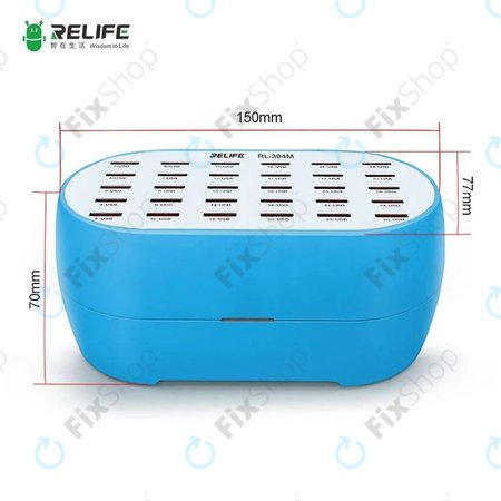 Relife RL-304M - Smart Servisní USB Stanice - 30x USB / 160W