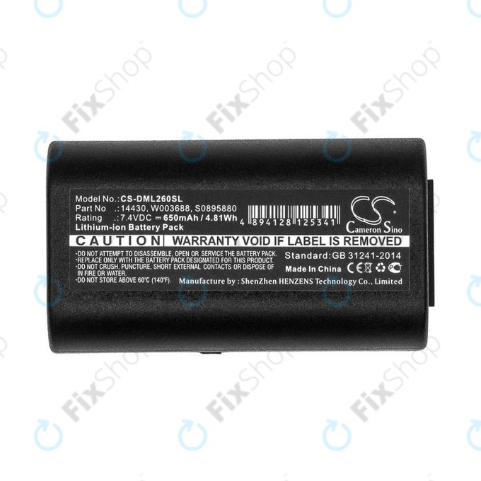 Baterie pro Dymo 260, 280, 650, 650mAh, Li-Ion, 7.4V, 14430, HQ