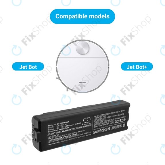 Samsung Jet Bot, Jet Bot+ - Baterie VCA-RBT80 Li-Ion 22.2V 3000mAh HQ