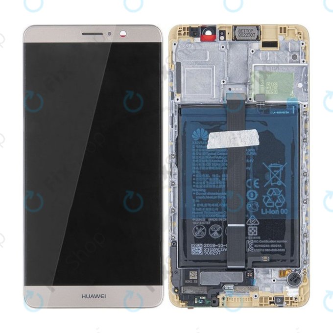 Huawei Mate 9 - LCD Displej + Dotykové Sklo + Rám + Baterie (Champagne Gold) - 02350YXL Genuine Service Pack