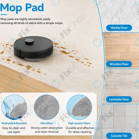 Sada náhradních dílů pro Xiaomi Dreame D9 Max Gen2, D10s, D10s Pro (2x Hlavní kartáč, 4x Filtr, 4x Boční kartáč – černý, 4x Mopovací útěrka)