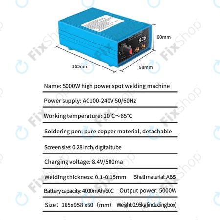Docreate HPSW 5000W - Mini Svářečka Baterií (4000mAh)