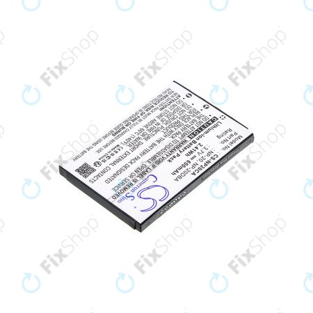 Baterie pro Casio Exilim Card Ex-S880, 650mAh, Li-Ion, 3.7V, NP-20, HQ