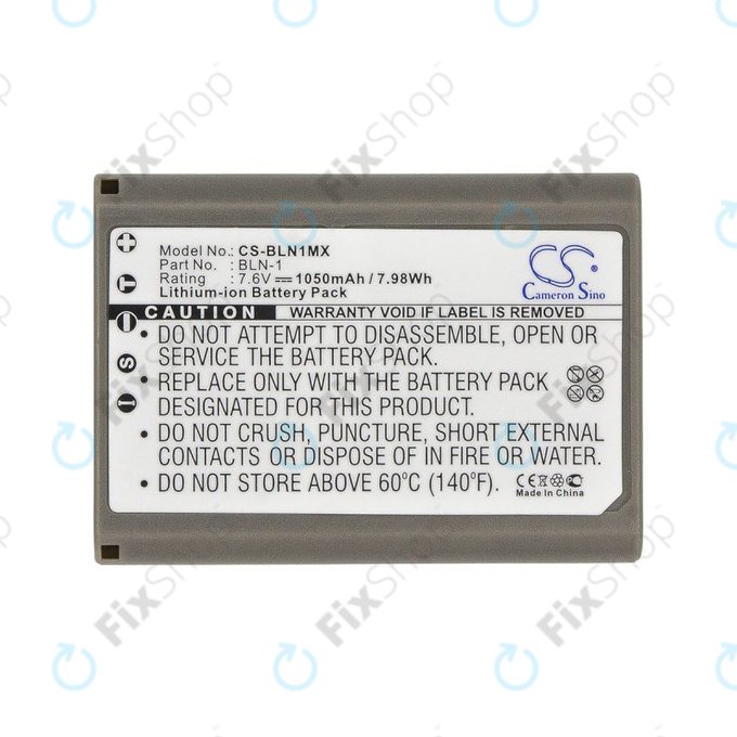 Baterie pro Olympus E-M5, 1050mAh, Li-Ion, 7.6V, BLN-1, HQ