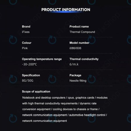 iFixes i086 Pink Performance Thermal Compound - termální pasta pro telefon/tablet, 8g