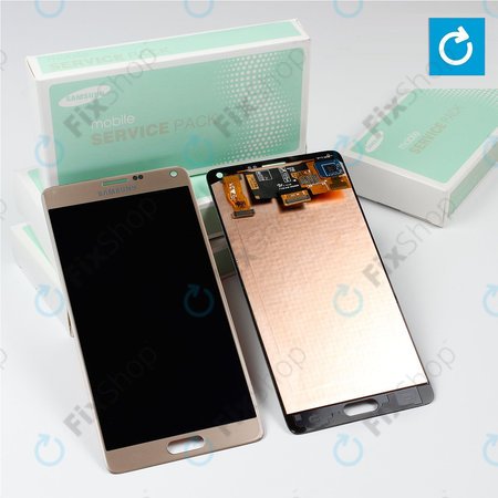 Samsung Galaxy Note 4 N910F - LCD Displej + Dotykové Sklo (Bronze Gold) - GH97-16565C Genuine Service Pack
