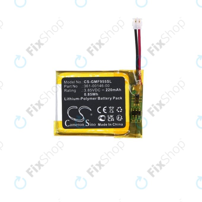 Baterie pro Garmin Forerunner 955 Solar, 220mAh, Li-Pol, 3.85V, 361-00146-00, HQ