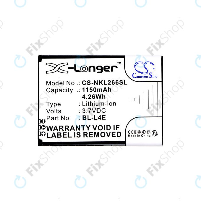 Baterie pro Nokia 2660 Flip 4G, 1150mAh, Li-Ion, 3.7V, BL-L4E, HQ
