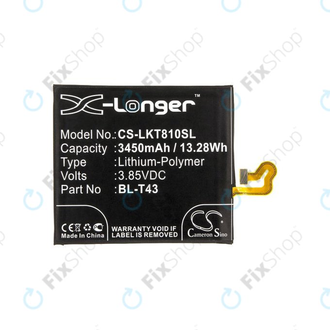 Baterie pro LG G8S ThinQ, ThinQ Global, 3450mAh, Li-Pol, 3.85V, BL-T43, HQ