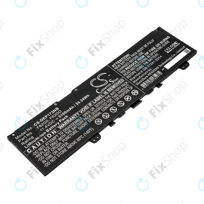 Baterie pro Dell Inspiron 13, 7373, Vostro 13, 3100mAh, Li-Ion, 11.4V, F62G0, HQ