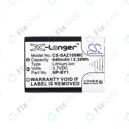 Baterie pro Sony HDR-AZ1, 640mAh, Li-Ion, 3.7V, NP-BY1, HQ