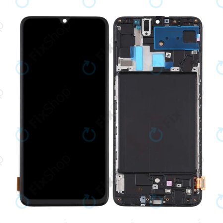 Samsung Galaxy A70 A705F - LCD Displej + Dotykové Sklo + Rám (Black) TFT
