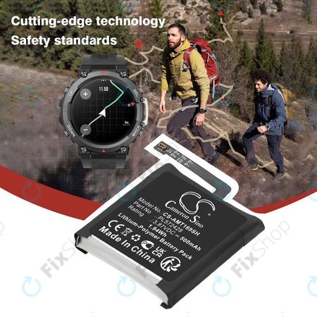 Baterie pro Amazfit T-Rex 2, A2169, A2170, 500mAh, Li-Pol, 3.87V, PL572428, HQ