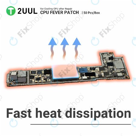 Teplovodivá podložka pro CPU, 2UUL SC09, 17x15x1.5mm