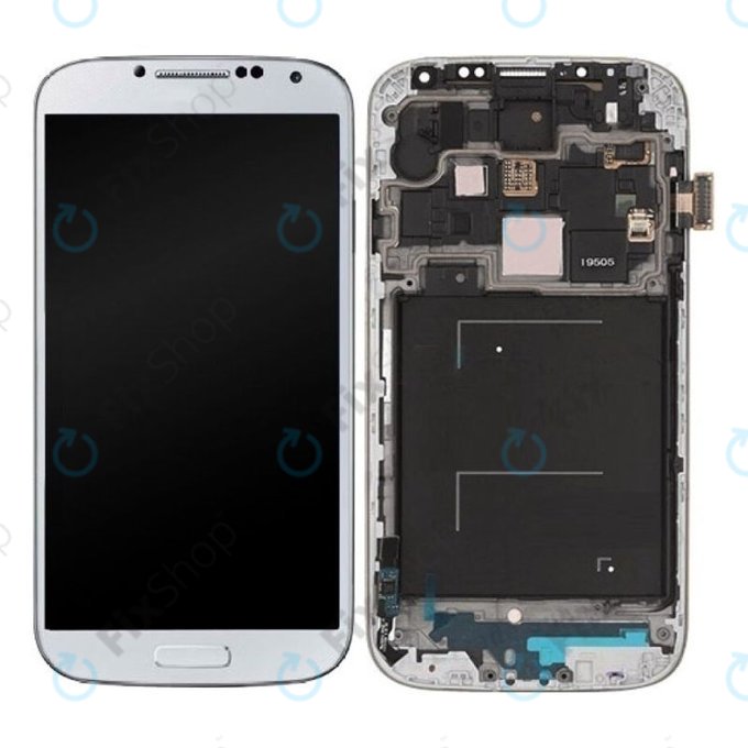 Samsung Galaxy S4 i9505 - LCD Displej + Dotykové Sklo + Rám (White Frost) OLED