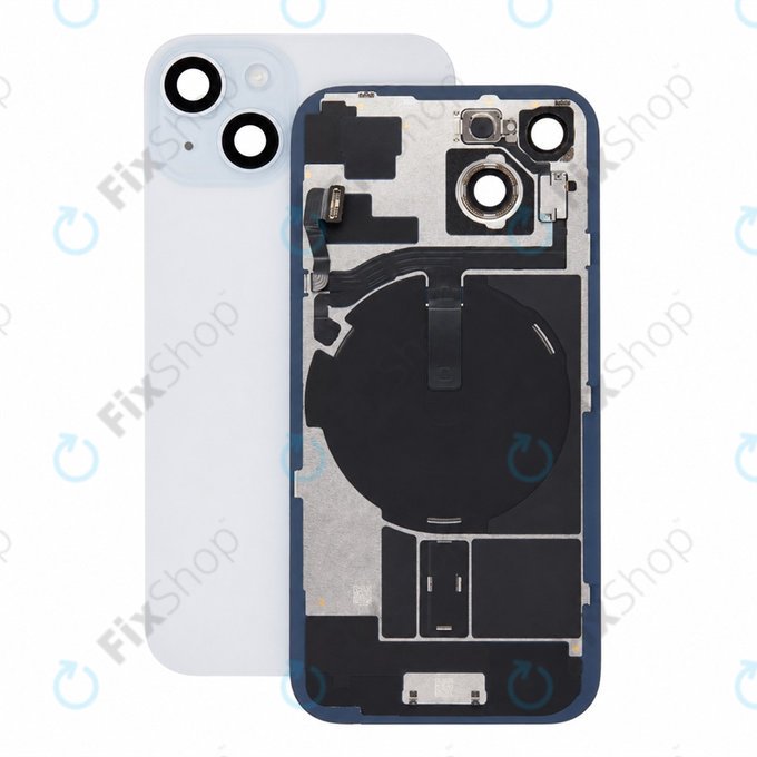 Sklo zadního housingu pro iPhone 15, Blue, Pulled A