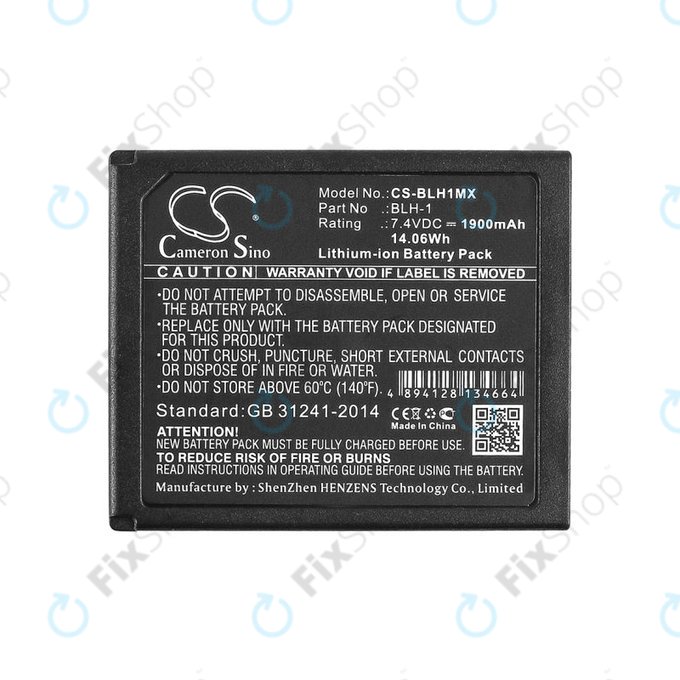 Baterie pro Olympus EM1, 1900mAh, Li-Ion, 7.4V, BLH-1, HQ